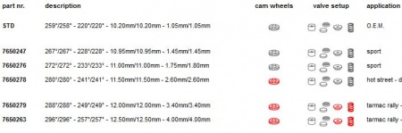 Arbre à cames Catcams pour VW Golf 2 GTI 8s