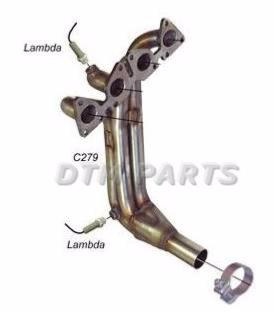 Collecteur d\'�chappement inox Citroen C4 1,6l 16v 110cv