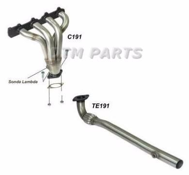 Collecteur d\'�chappement inox Opel Astra G 2,2l 16v