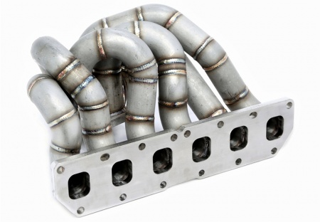 Collecteur inox gros conduits V4 pour turbo VW Golf R32 / Audi A3 3,2l V6