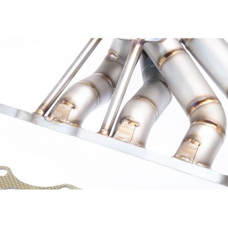 Collecteur inox gros conduits V4 pour turbo VW Golf R32 / Audi A3 3,2l V6