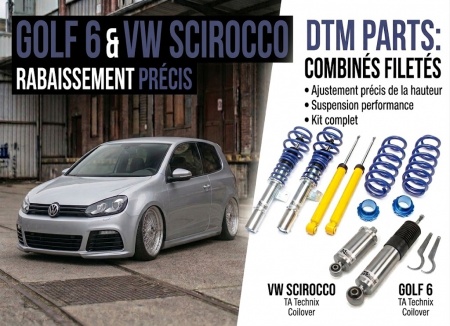 Combin&eacute;s filet&eacute;s VW Golf 6 / Scirocco (55mm)