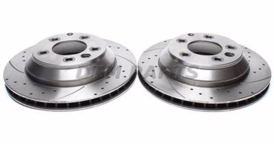 Disques arri�res rainur�s per��s 330x28mm pour Porsche Cayenne / Audi Q7 / VW Touareg