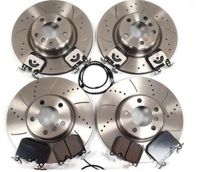 Disques avant + arri�re rainur�s et per��s + plaquettes sport - BMW S�rie 2 F22