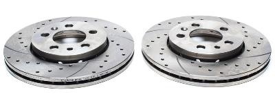 Disques avant rainur�s per��s 256x22