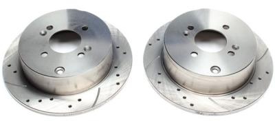 Disques de frein arri�re rainur�s per��s 262x10 pour Hyundai Accent / i20