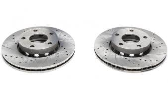 Disques de frein avant rainur�s per��s 276x25mm pour Audi S2