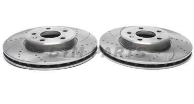 Disques de frein avant rainur�s per��s 296x26 pour Renault Megane 3