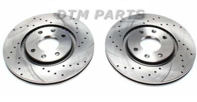 Disques de frein avant rainur�s per��s 302x26 pour Peugeot 307, Citroen C4