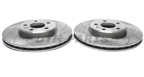 Disques de frein avant rainur�s per��s 310x25mm pour VW Polo 6C GTI