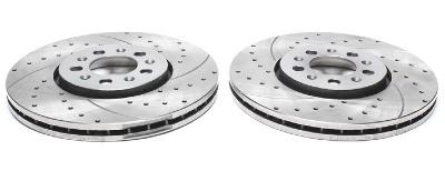 Disques de frein avant rainur�s per��s 323x24mm pour Mazda RX-8