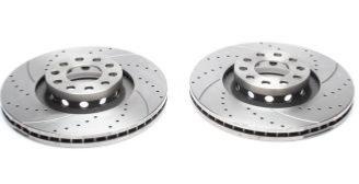 Disques de frein avant rainur�s per��s 323x30 pour VW Phaeton / Audi A6 / A8