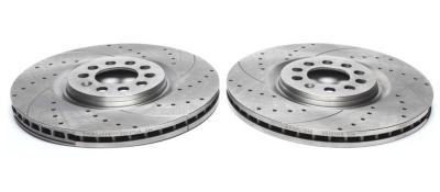 Disques de frein avant sport rainur�s per��s 305x28 pour Peugeot 406 Coupe V6