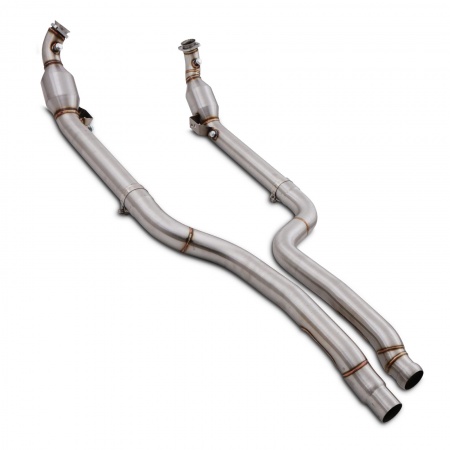 Downpipe et D&eacute;cata inox Mercedes C63 AMG W204