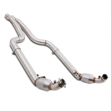 Downpipe et D&eacute;cata inox Mercedes C63 AMG W204
