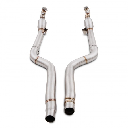Downpipe et D&eacute;cata inox Mercedes C63 AMG W204