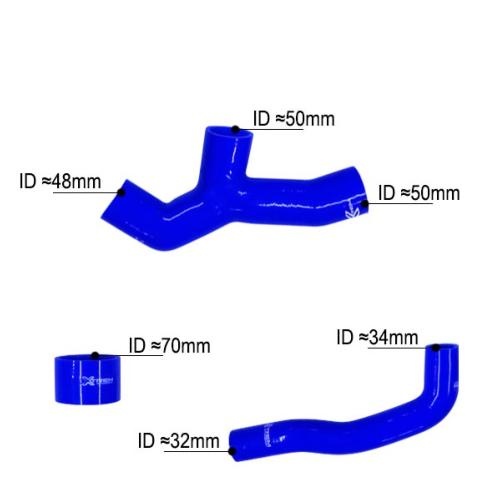 Durites de turbo en silicone renforc� pour Subaru Impreza WRX + STi (2006-2008)
