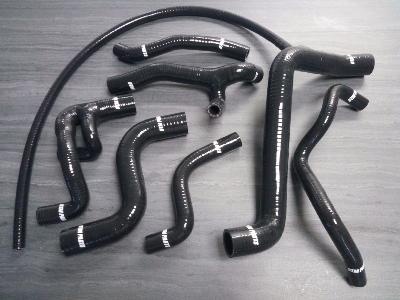 Durites silicone renforc�es pour Volkswagen Golf 3 GTI 16v noir