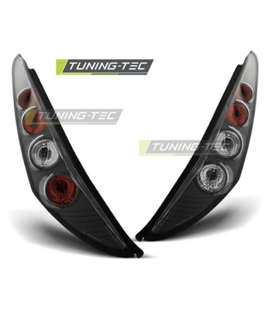 Feux arri&egrave;re design 3D noir Fiat Punto 2