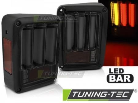 Feux arri�re design avec barre LED noir Jeep Wrangler JK