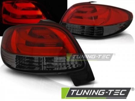 Feux arri�re design avec barre LED rouge / noir Peugeot 206