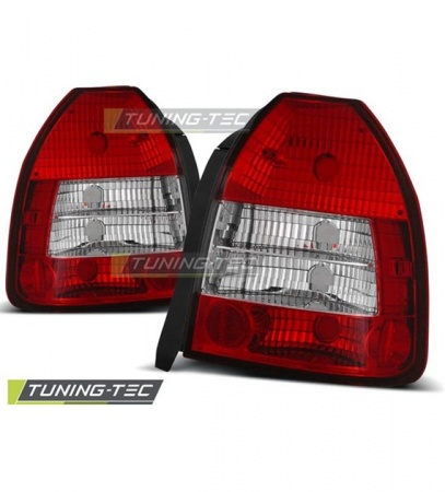 Feux arri&egrave;re design rouge / blanc Honda Civic EJ9, EK3, EK4