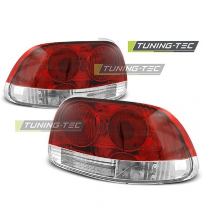 Feux arri&egrave;re design rouge / blanc Honda CRX Delsol