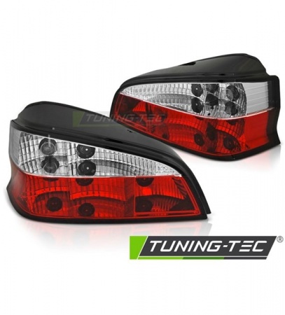 Feux arri&egrave;re design rouge / blanc Peugeot 106