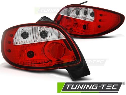 Feux arri�re design rouge / blanc Peugeot 206