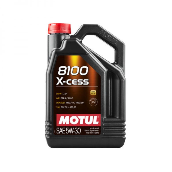 Huile Motul 5W30 8100 X-Cess (BMW, VW, Mercedes, Renault) (5L)