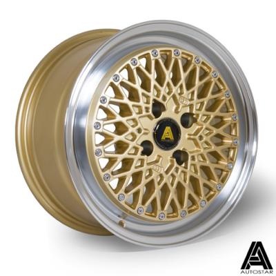 Jante alu Autostar Minus 16x7,5\  4x108 ET40, Or / bords polis