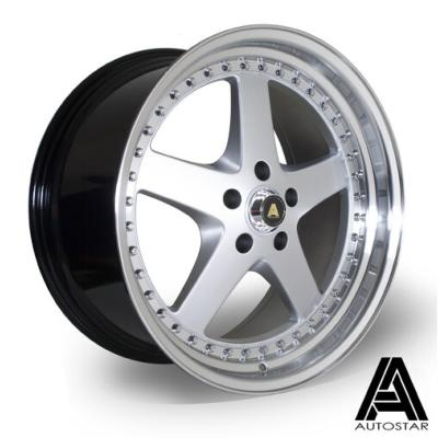 Jante alu Autostar Omega 19x9,5\  5x114,3 ET22, Gris argent/ bords polis
