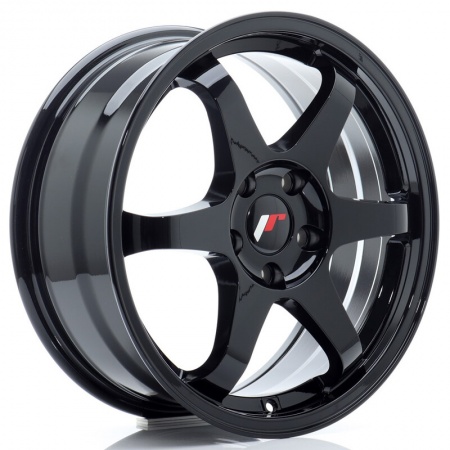 Jante alu Japan Racing JR-3 17x7\  4x100 ET40, noir brillant