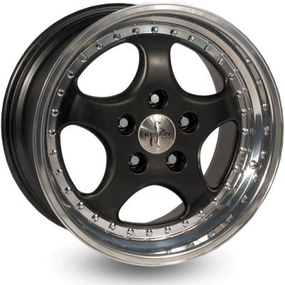 Jante alu Keskin KT2 18x8,5\  5x130 ET52, Noir / bords polis