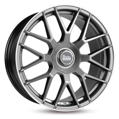 Jante alu MAM GT1 19x8,5\  5x100 5x112 ET30, Gris anthracite/Poli
