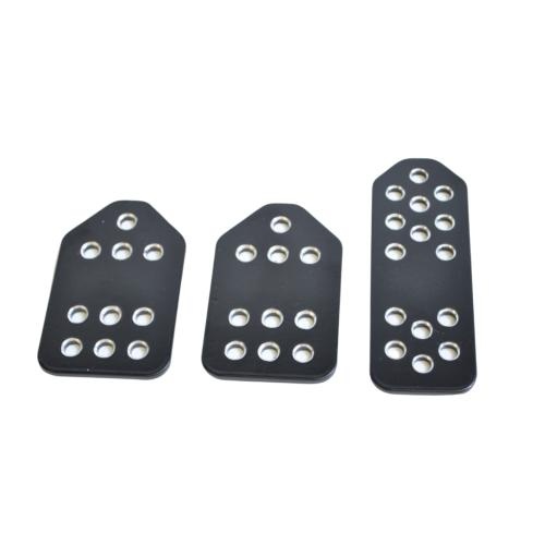Kit 3 p�dales aluminium noires TURN ONE
