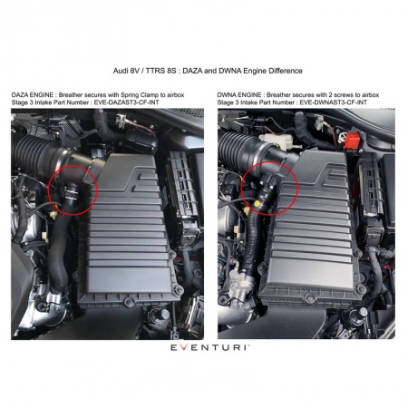 Kit d\'admission carbone EVENTURI pour Audi RS3 8V 367cv