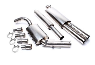 Ligne d\'échappement inox VW Golf 2 (avec intermédiaire)