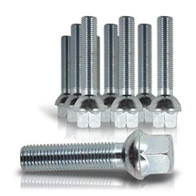 Lot de 10 vis de roue M12x150 sph�rique longueur filetage 55mm