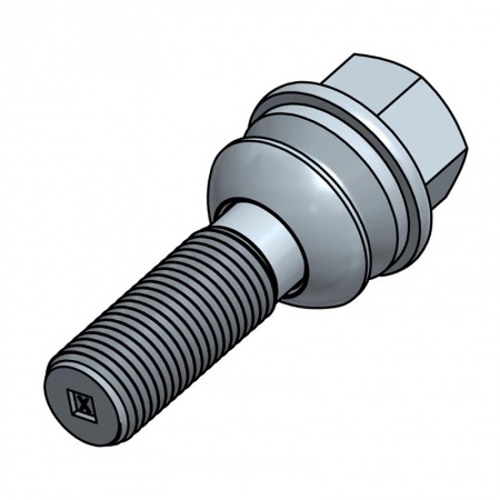 Lot de 10 vis de roue M14x150 sph&eacute;rique longueur filtage 48mm