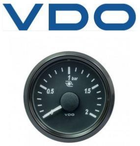 Manom�tre Pression Turbo VDO SingleViu 0-2Bars Diam�tre 52mm