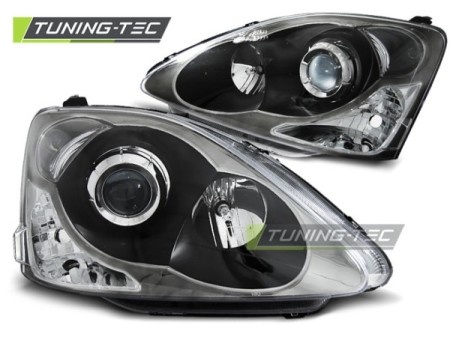 Phares &agrave; fond noir Honda Civic EP 2001-2006