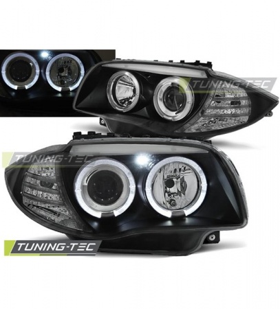 Phares Angel eyes black BMW S&eacute;rie 1 E81 E82 E87 E88