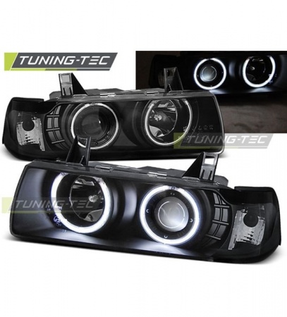 Phares Angel eyes black BMW S&eacute;rie 3 E36 berline, touring, compact