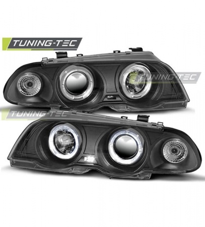 Phares Angel eyes black BMW S&eacute;rie 3 E46 berline et touring