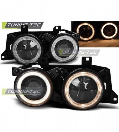 Phares Angel eyes black BMW S&eacute;rie 5 E34 / S&eacute;rie 7 E32