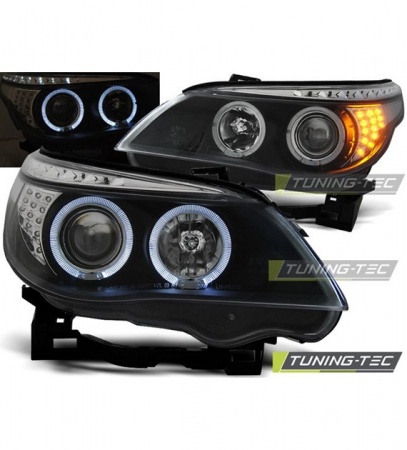 Phares Angel eyes black BMW S&eacute;rie 5 E60