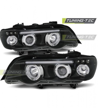 Phares Angel eyes black BMW X5 E53 1999-2003
