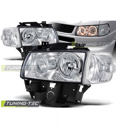 Phares Angel eyes chrome VW Transporter T4 1996-2003