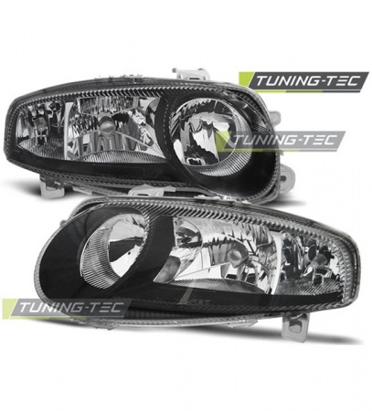 Phares avant &agrave; fond noir Alfa Romeo 147